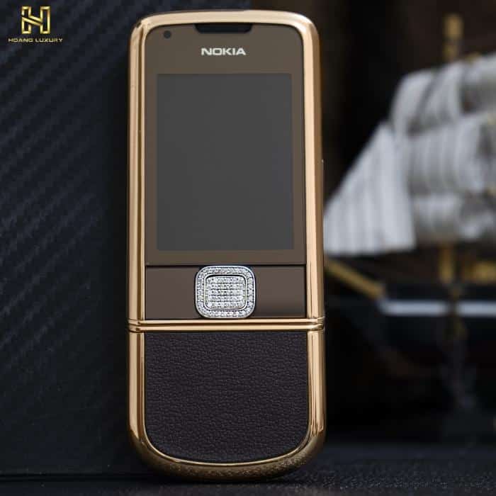 NOKIA 8800 VÀNG HỒNG DA NÂU FULL ĐÁ