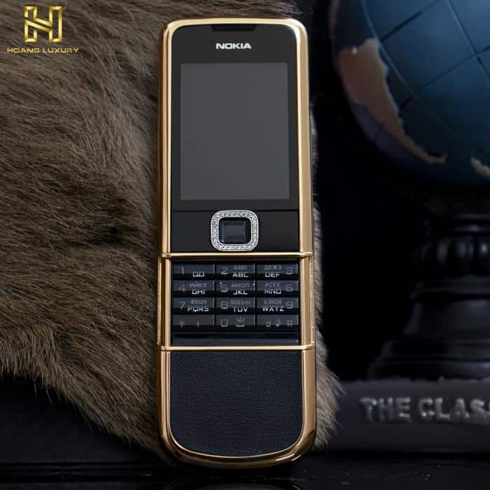 NOKIA 8800 VÀNG HỒNG DA ĐEN ĐÁ VIỀN