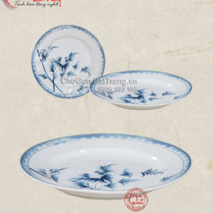 Đĩa bằng vẽ Trúc (Ø 14cm)